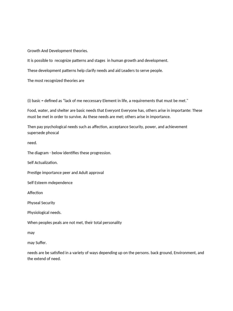 Human Growth and Development Theories | PDF | Socialization | Emotions