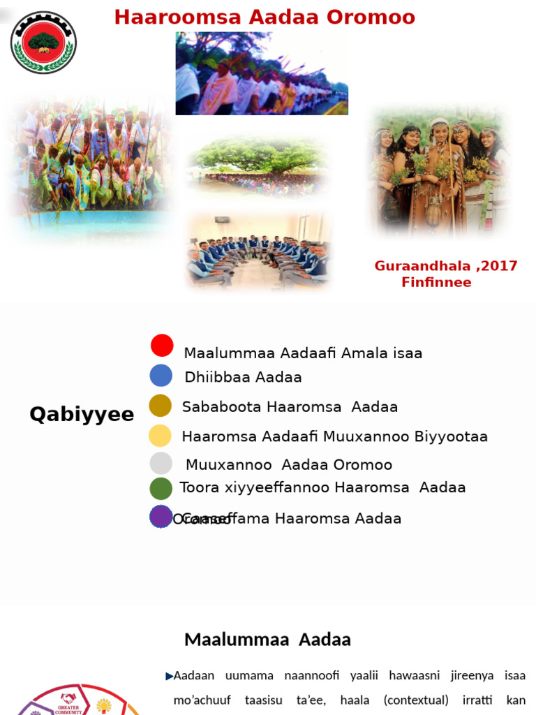 Haaromsa Aadaa Oromoo 2017 | PDF