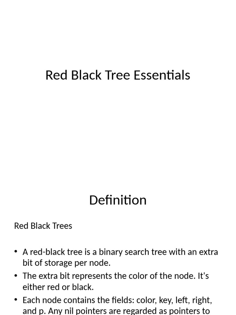 Red-Black Tree Fundamentals | PDF | Algorithms And Data Structures