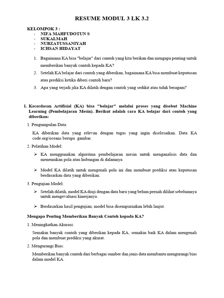 Resume Modul 3 LK 2 Kelompok 3 | PDF