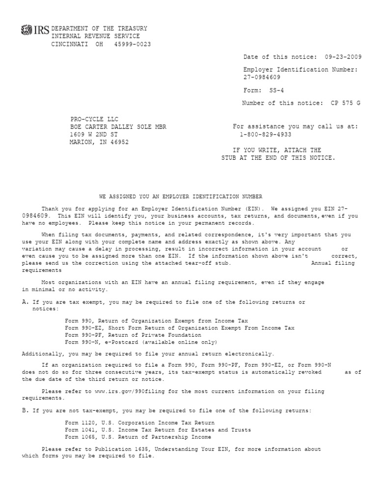 IRS EIN Assignment and Filing Guide | PDF | Irs Tax Forms | Government ...