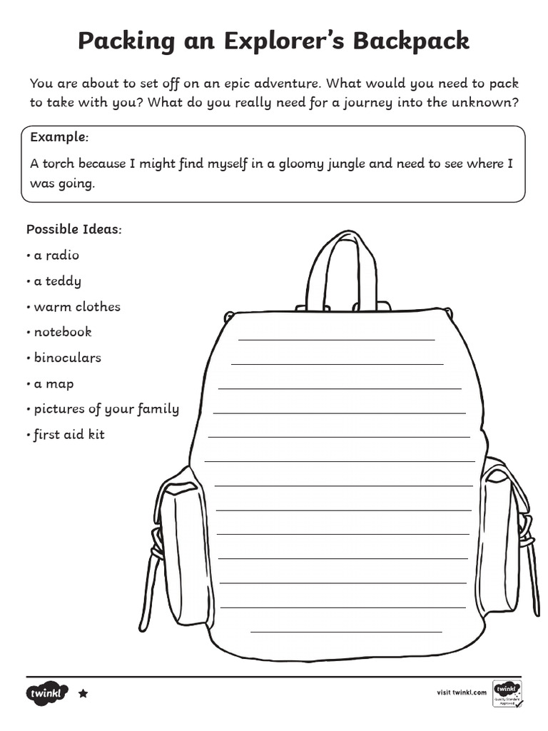 Essential Items for Explorer's Backpack | PDF