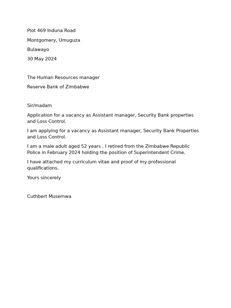 Application for Assistant Manager Position | PDF