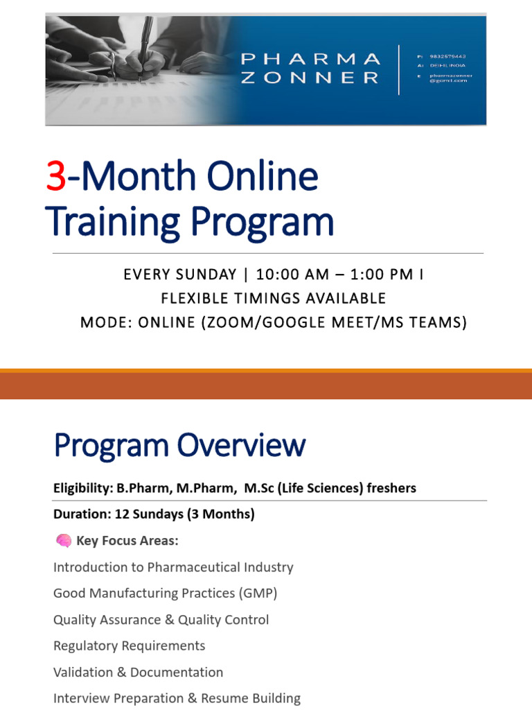 3-Month Online - Training Program PDF | PDF