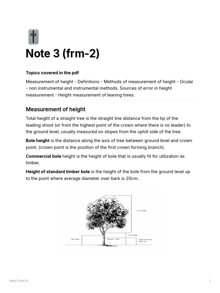 Christian Hypsometer in Tree Height Measurement | PDF | Trigonometric ...