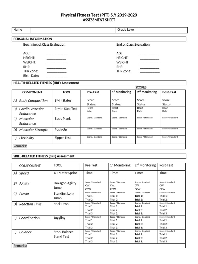 Air Force Physical Fitness Test Scores | PDF | Physical Fitness ...