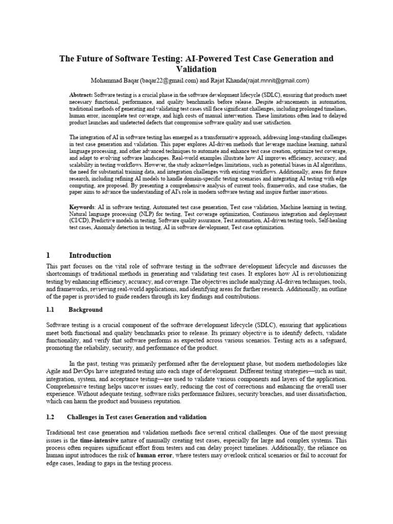 AI-Driven Innovations in Software Testing | PDF | Software Testing ...