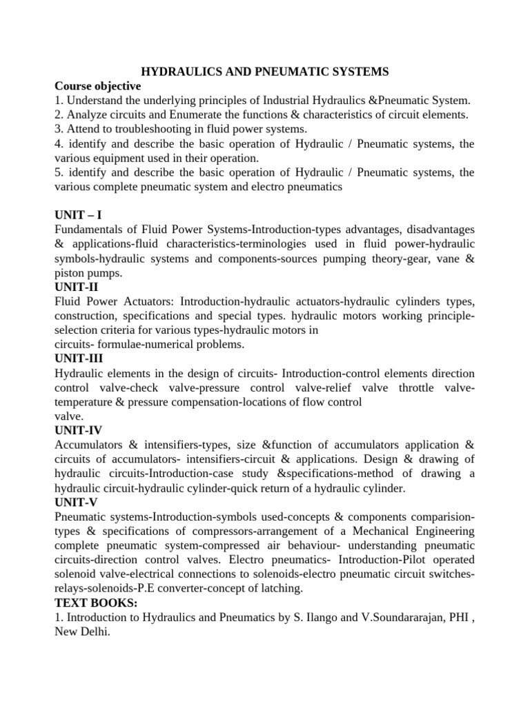 Hydraulic and Pneumatic Systems | PDF | Pneumatics | Valve