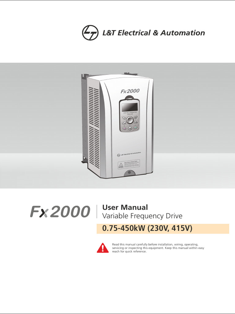 Fx2000 Variable Frequency Drive Manual | PDF | Power Inverter | Mains ...