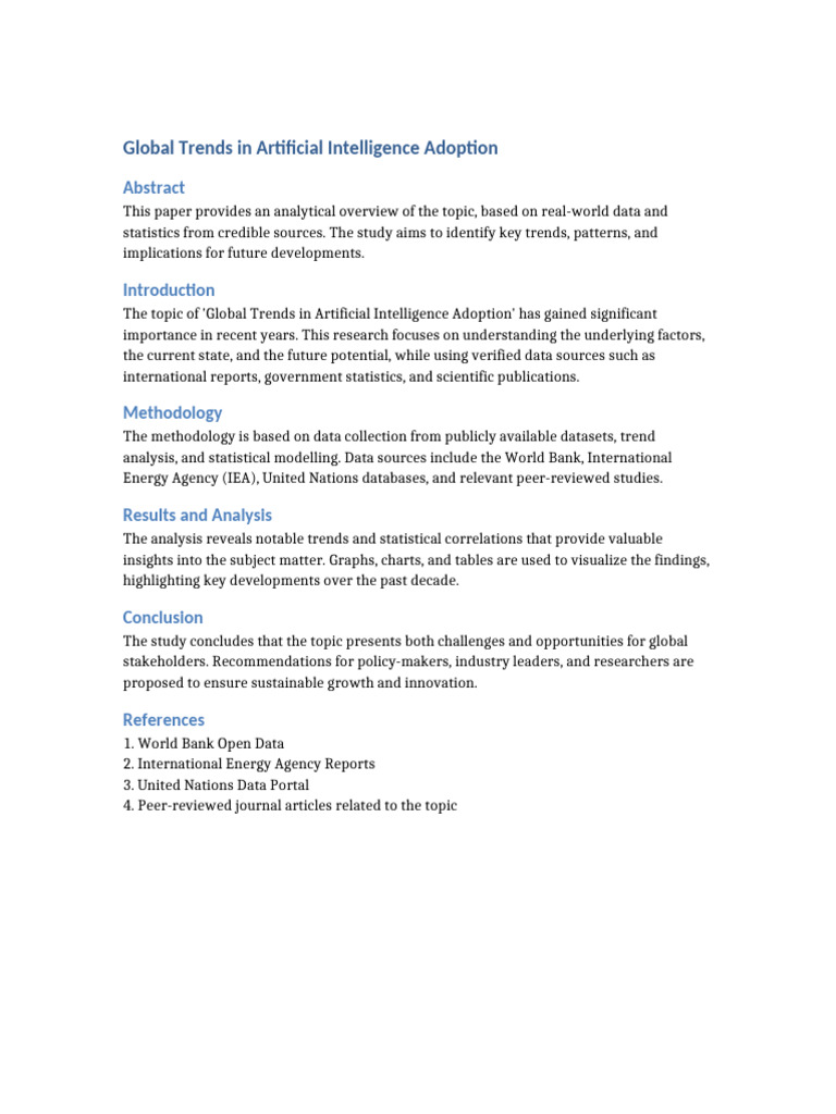 Global AI Adoption Trends Analysis | PDF