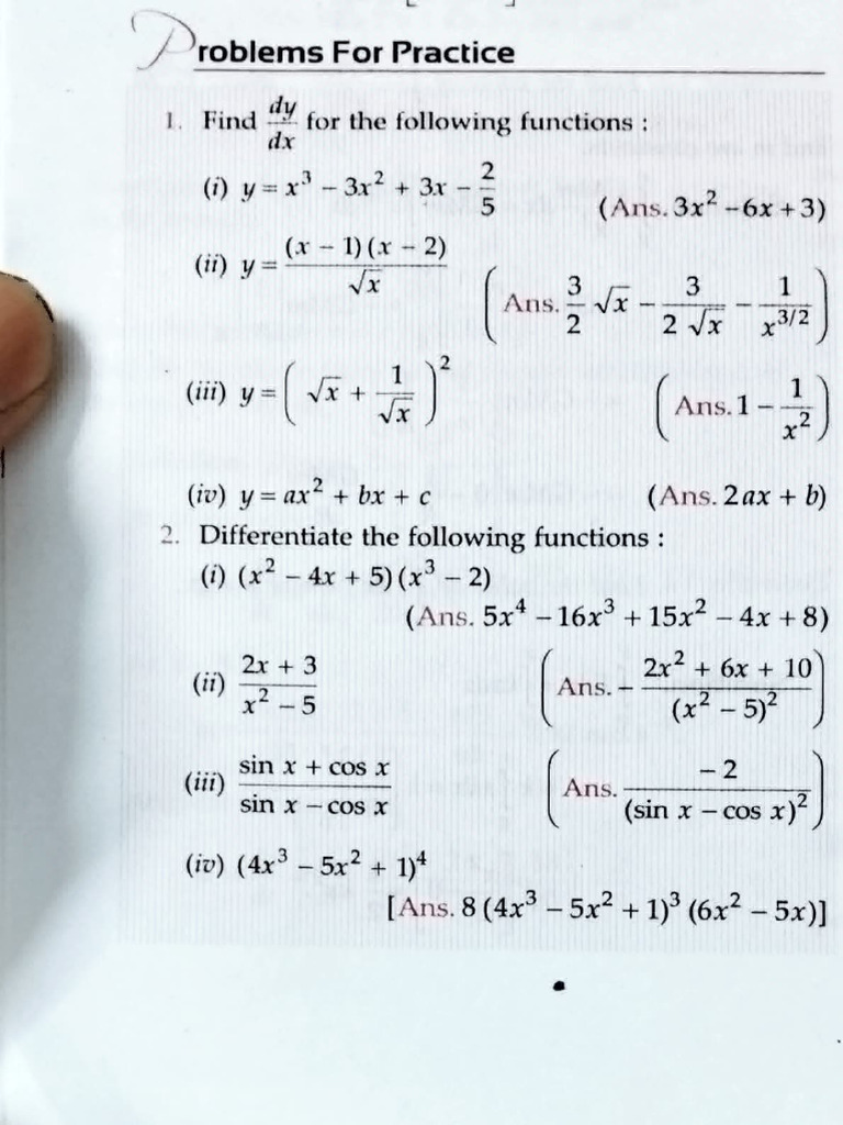 Calculus Practice Problems and Solutions | PDF | Acceleration ...