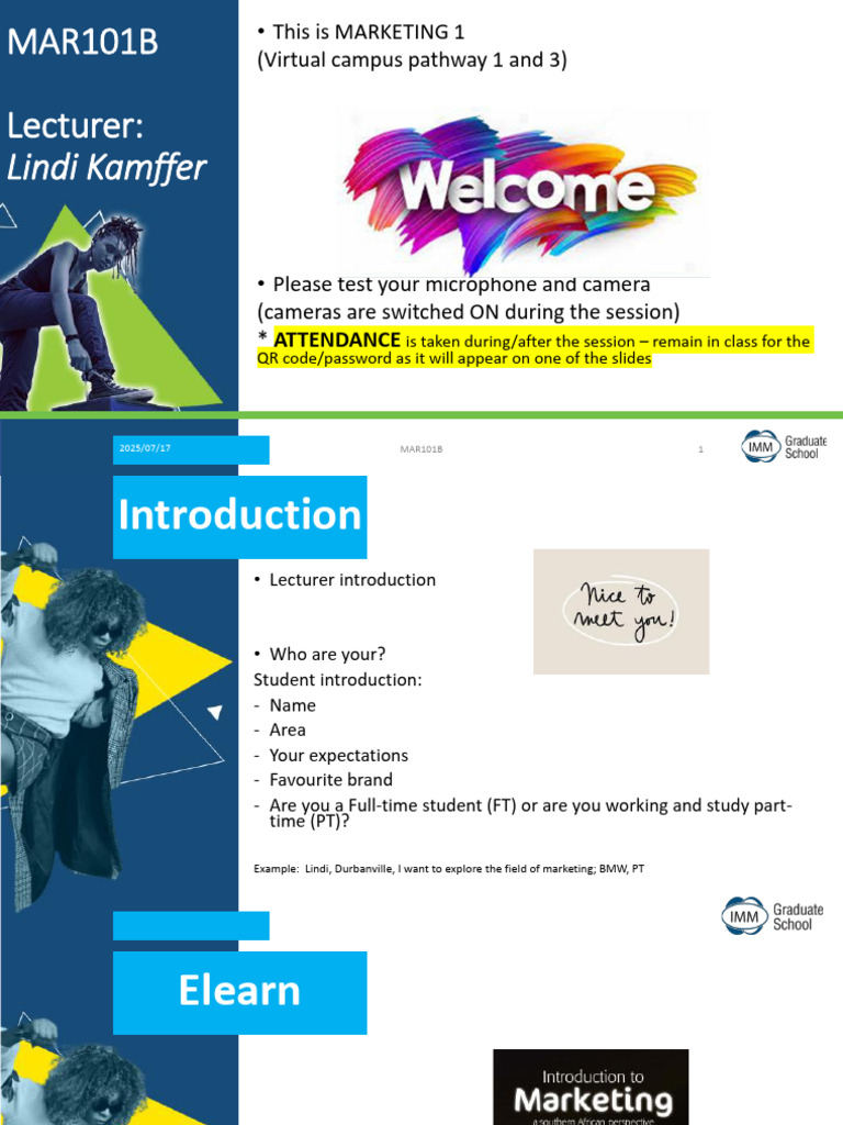 Marketing 1 Course Overview and Schedule | PDF | Marketing