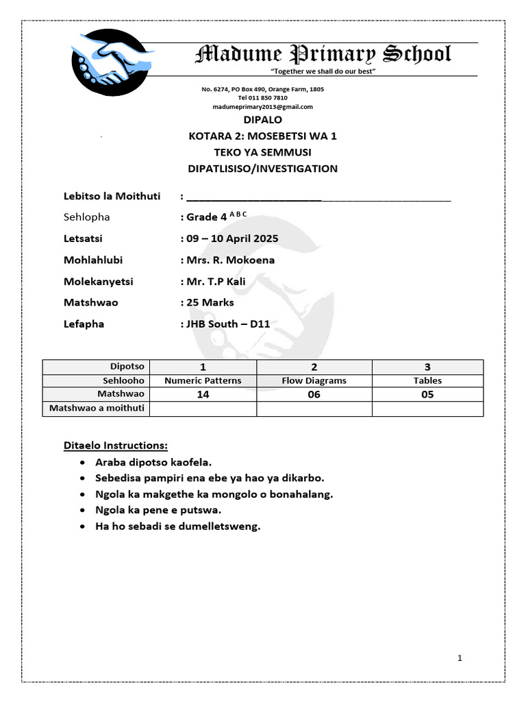 Free PDF: Malawi Grade 4 Math Book | PDF