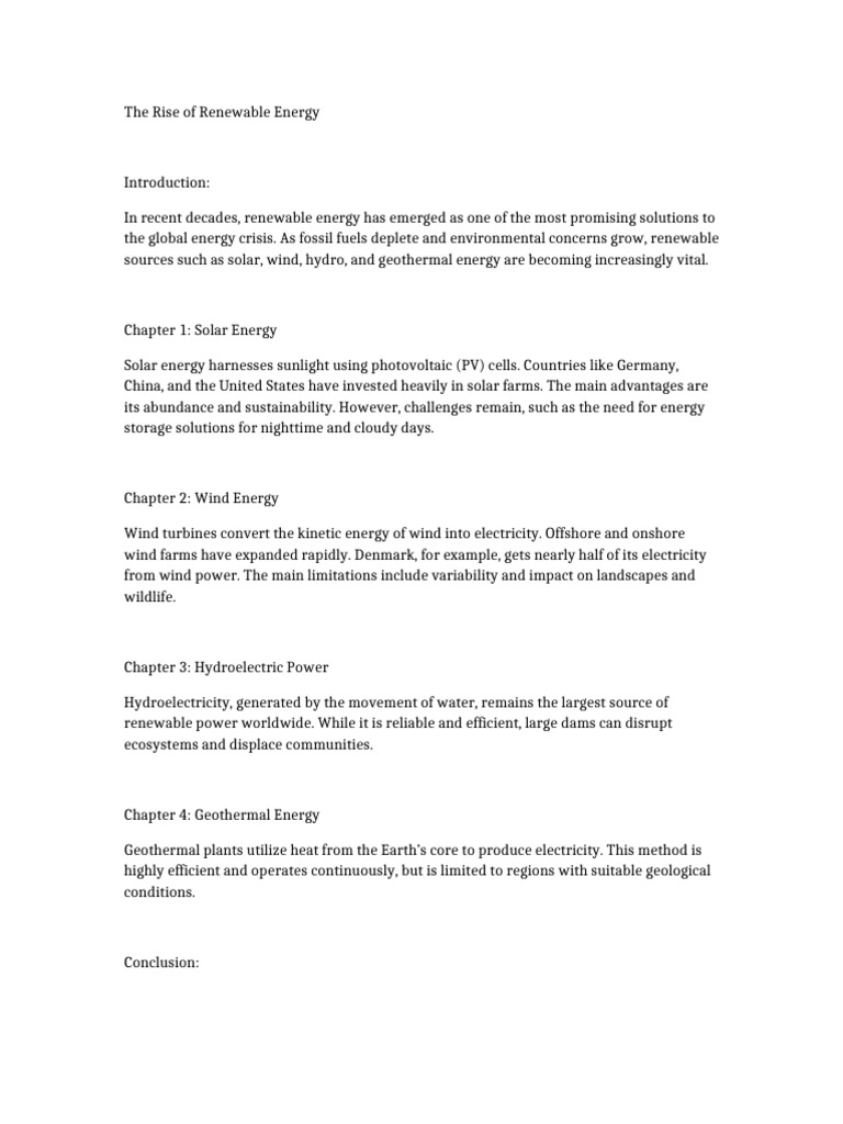 Exploring Renewable Energy Sources | PDF | Renewable Energy | Wind Power
