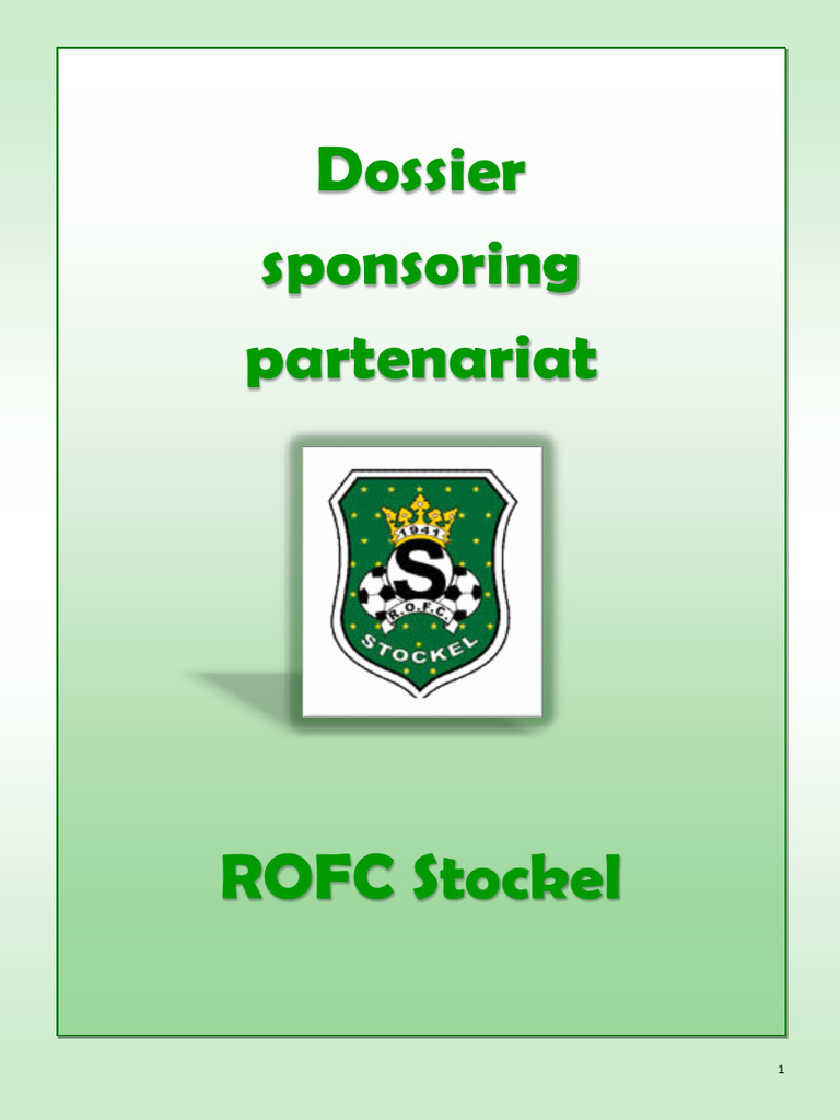 Dossier de Sponsoring ROFC Stockel | PDF | Football | Publicité