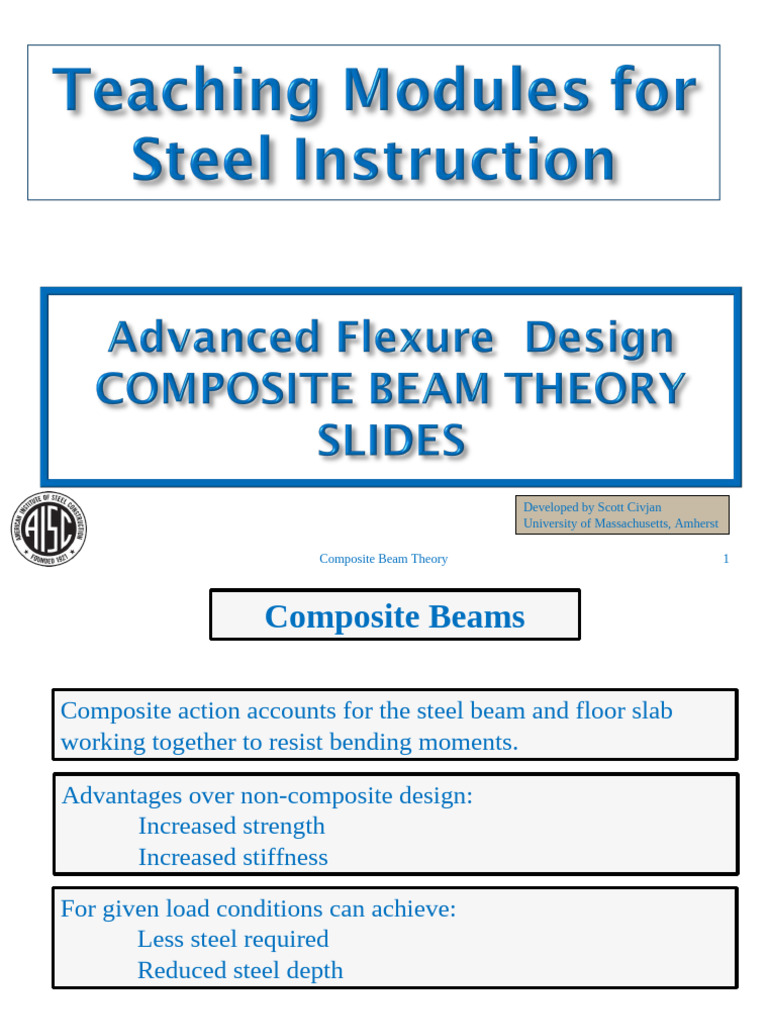 Composite Beam Theory Explained | PDF | Beam (Structure) | Strength Of ...