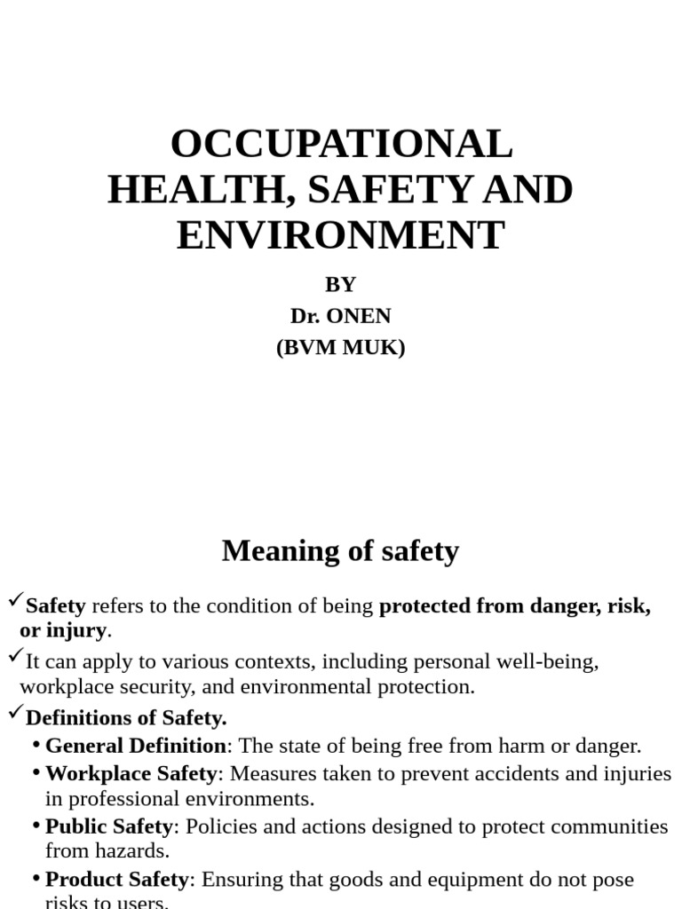 Occupational Health and Safety Guide | PDF | Personal Protective ...