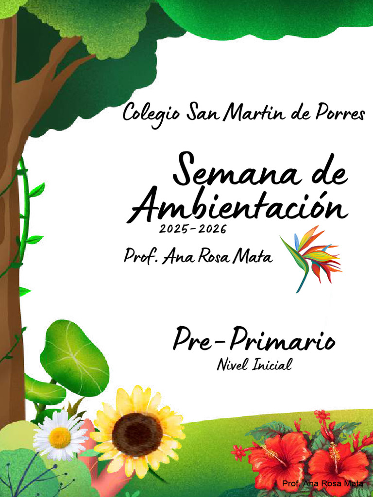 Semana de Ambientación 2025-2026 | PDF | Maestros | Salón de clases