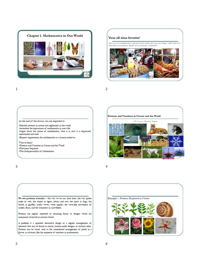 Patterns and Mathematics in Nature | PDF | Pattern | Mathematics