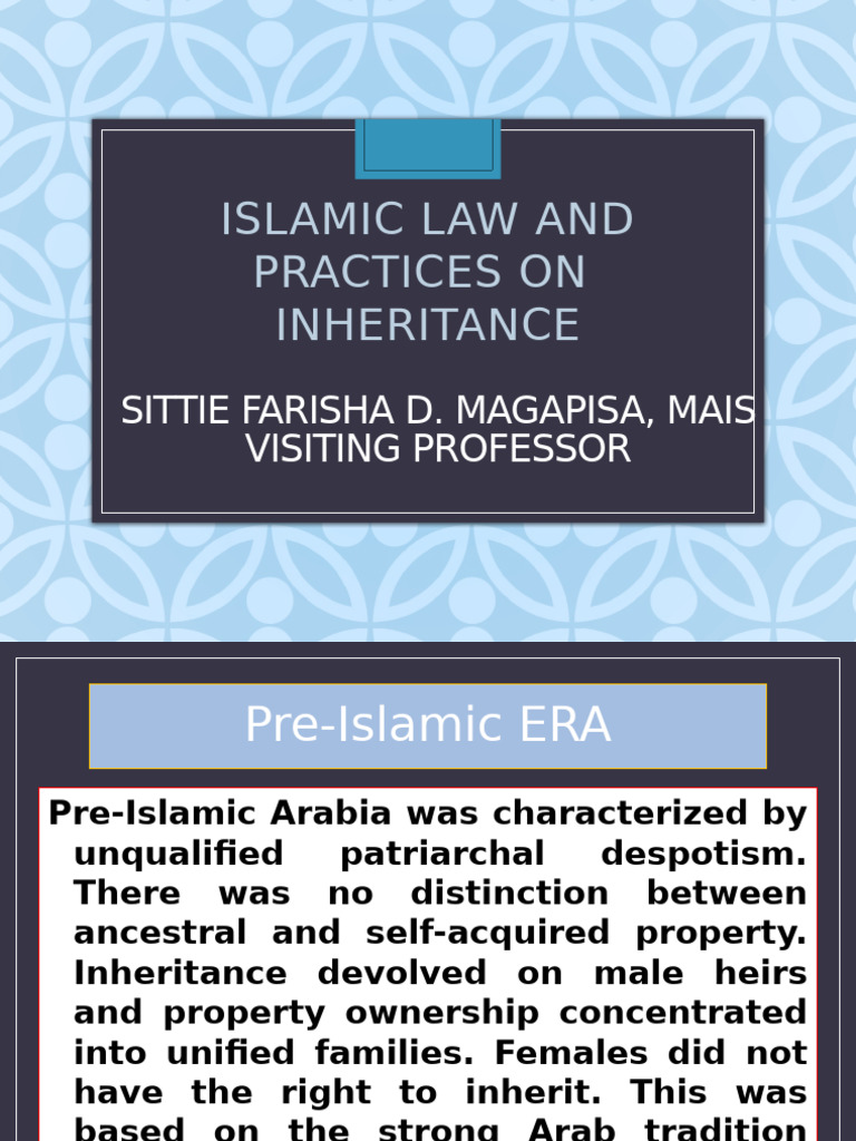 I Succession and Inheritance Introduction 113843 | PDF | Inheritance ...