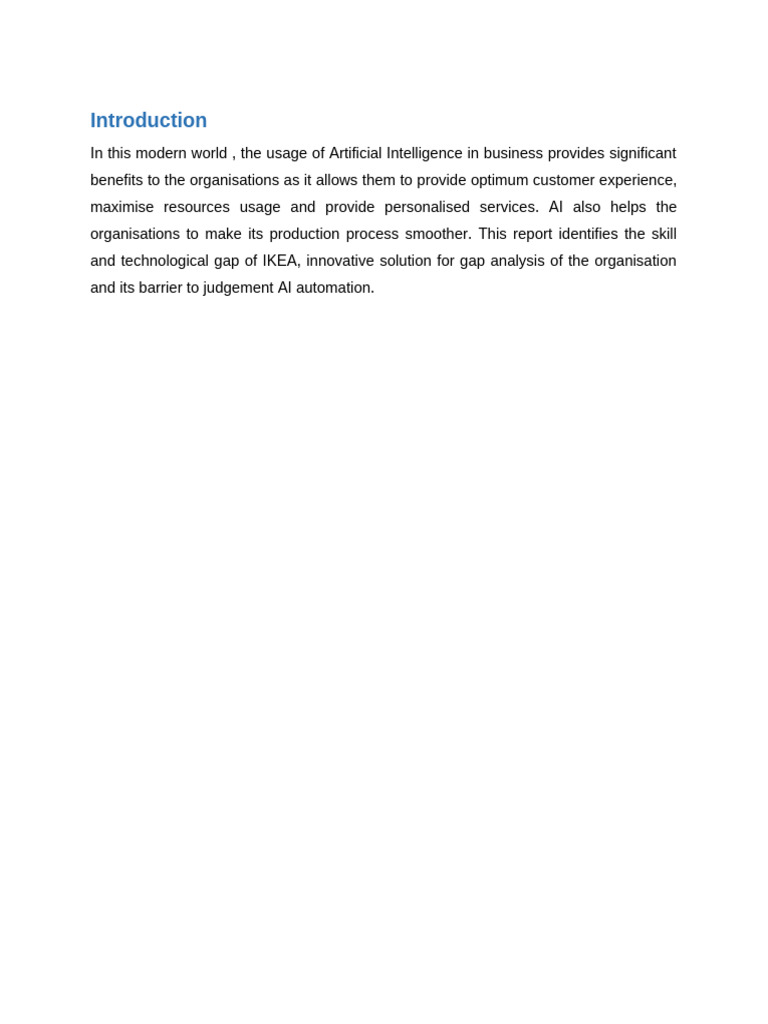 AI Skill and Tech Gap Analysis for IKEA | PDF | Artificial Intelligence ...