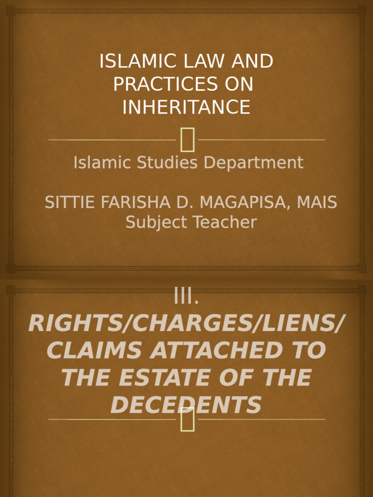 Islamic Inheritance Rights and Claims | PDF | Abrahamic Religions ...
