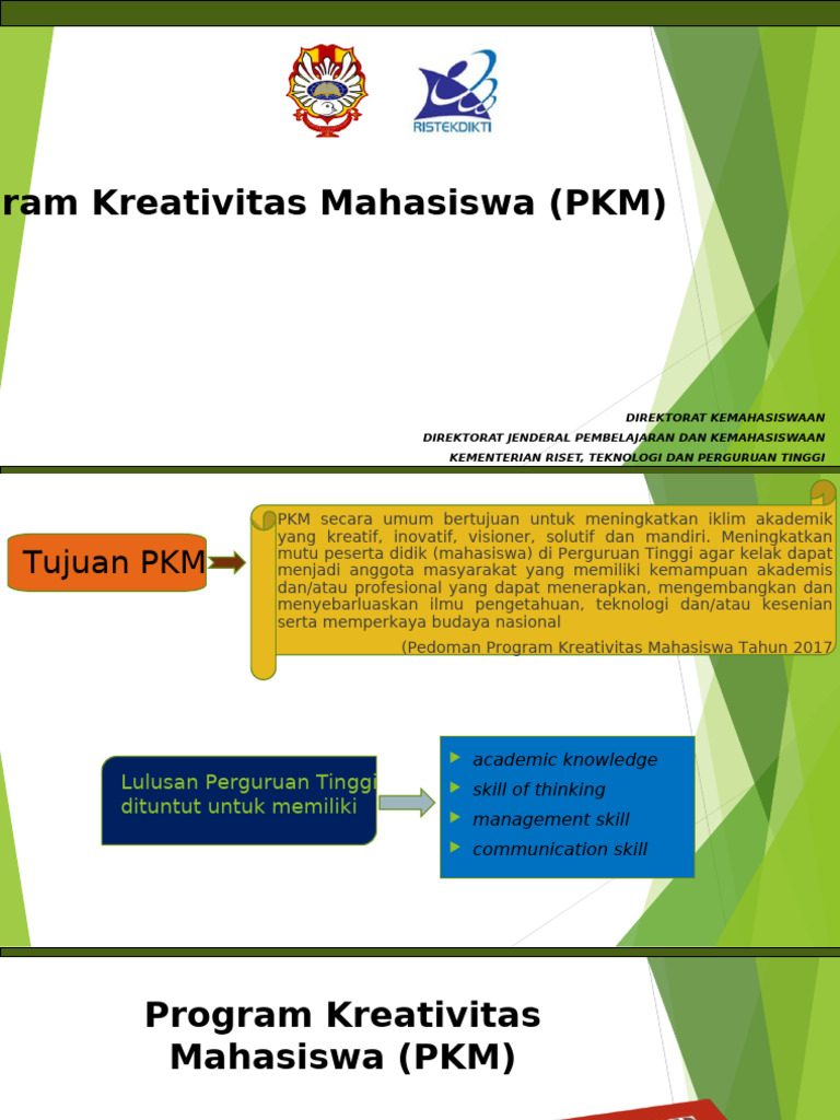 Panduan Presentasi PKM Mahasiswa | PDF
