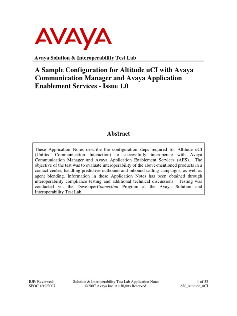 An Altitude Uci | PDF | Call Centre | Ip Address