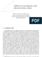 Criterios de Calidad en La Investigación Social: La Producción de Datos Sociales