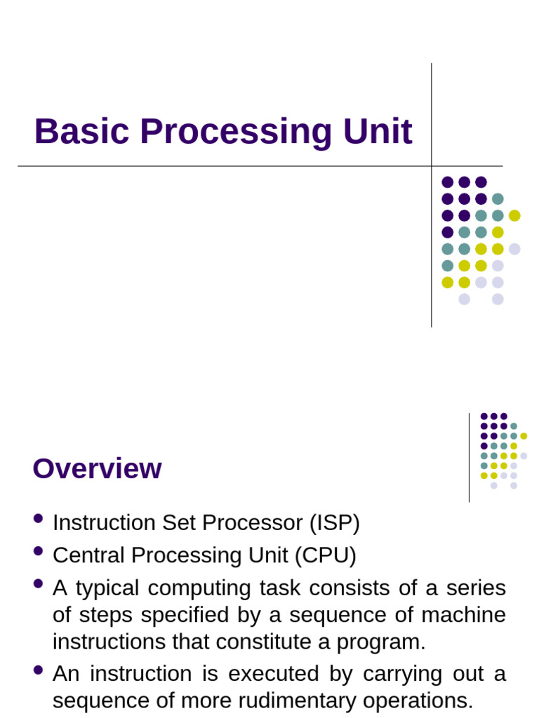 Understanding Basic Processing Units | PDF