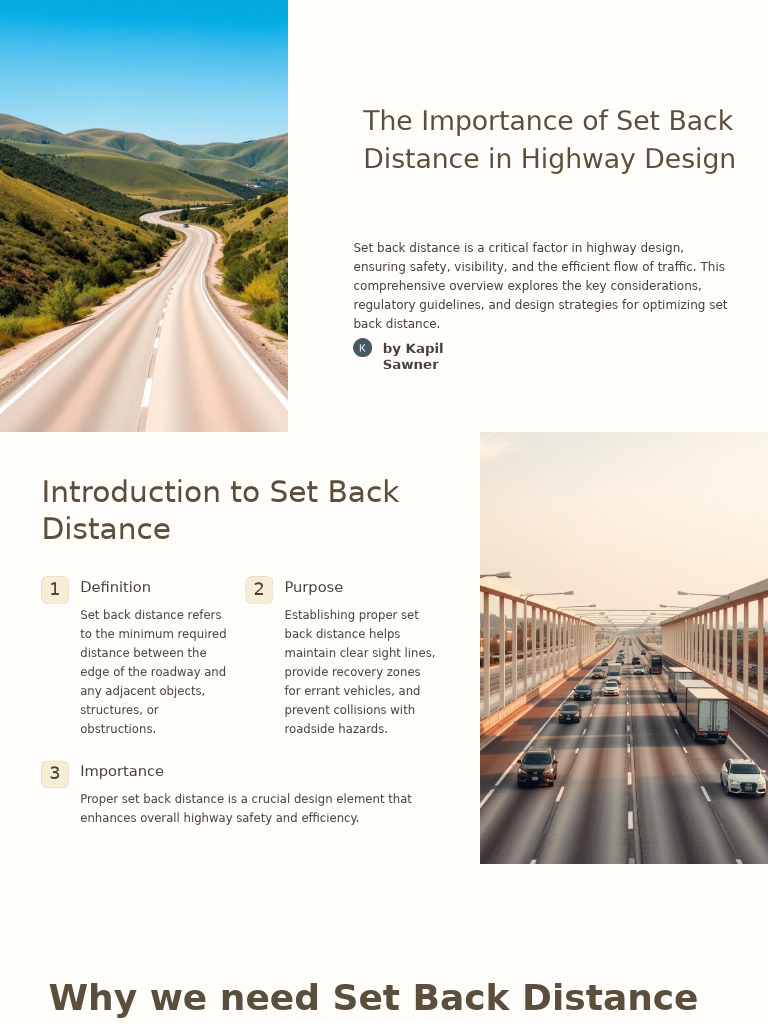 The Importance of Set Back Distance in Highway Design | PDF | Road ...