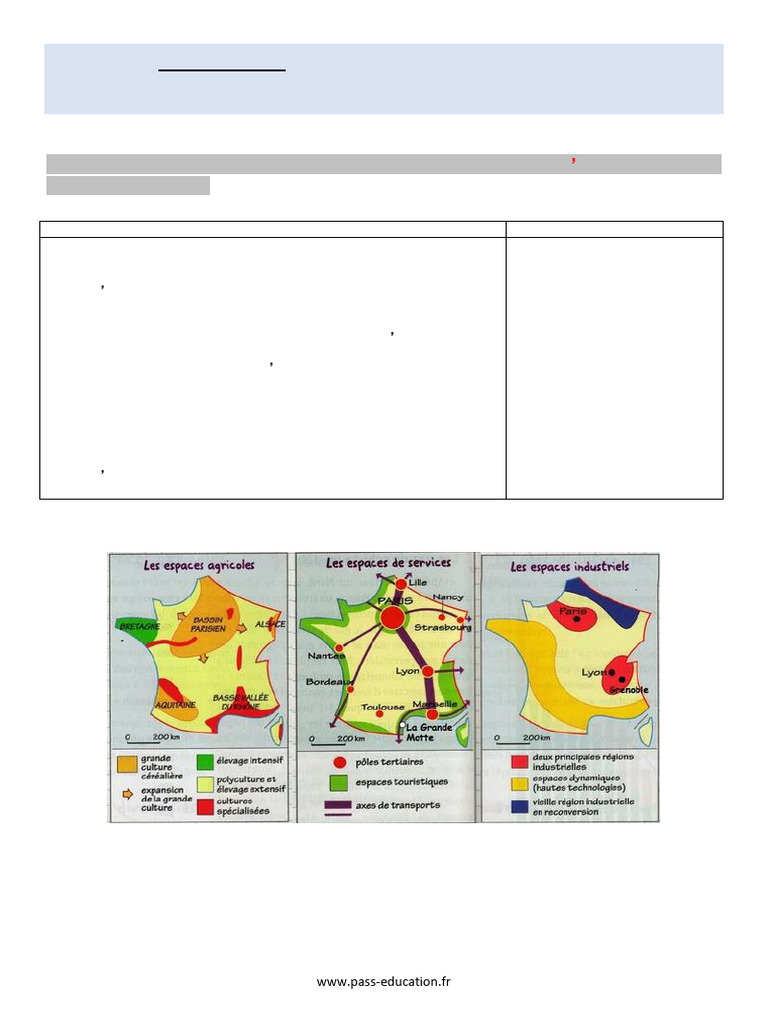 Espaces Productifs en France et Mondialisation | PDF | Agriculture ...