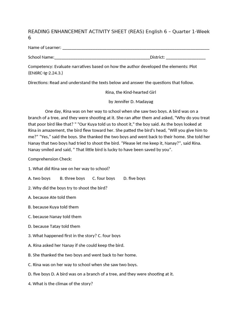 English Week 6 | PDF