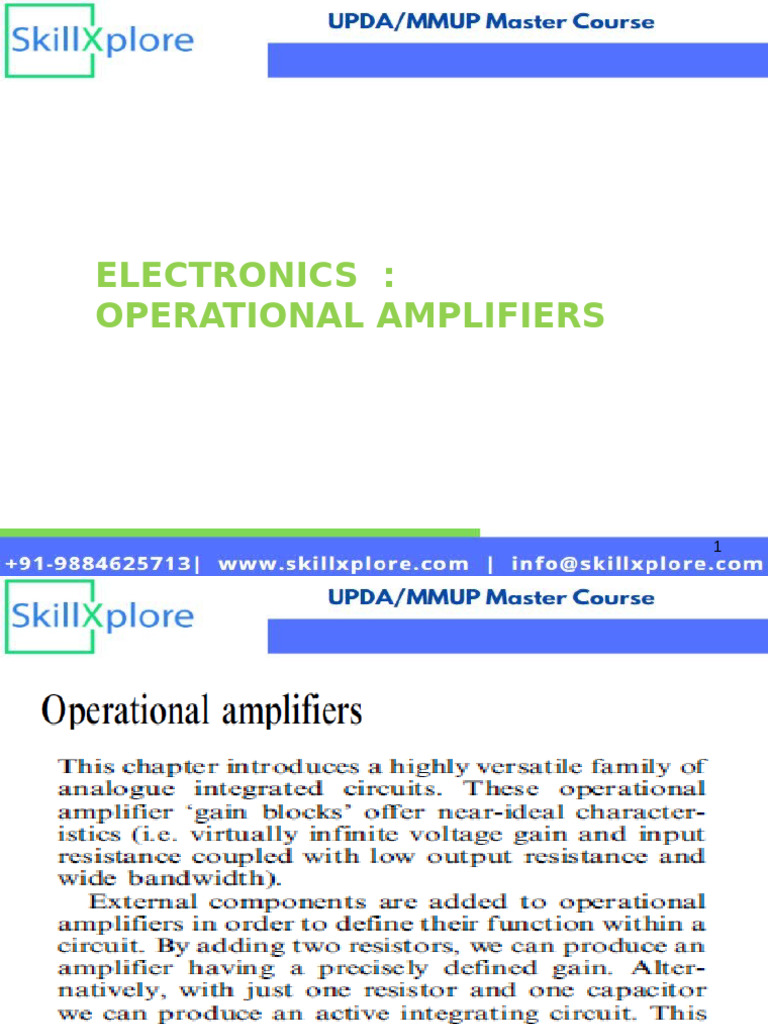 Operational Amplifier Circuit Basics | PDF | Amplifier | Operational ...