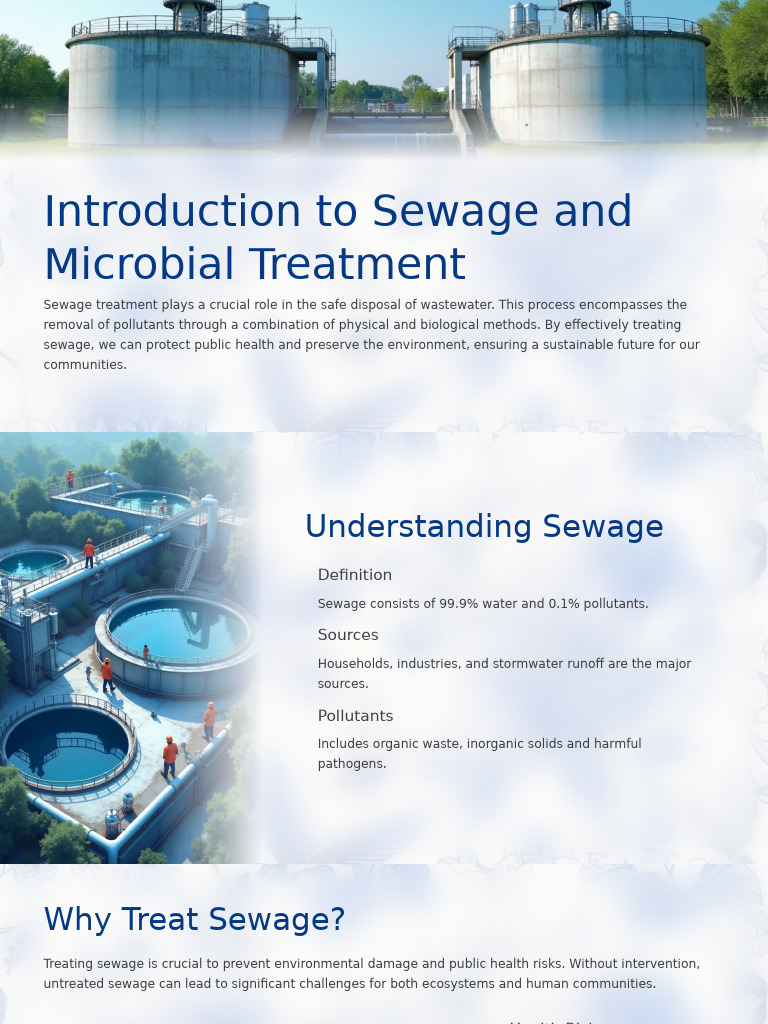 Sewage Treatment and Microbial Processes | PDF | Sewage Treatment | Biogas