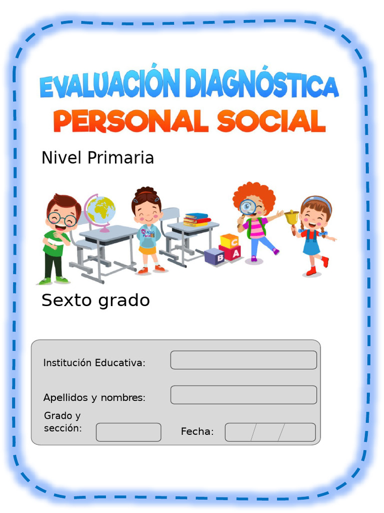 Prueba Diagnóstica Personal Social 2025 Sexto Grado | PDF ...