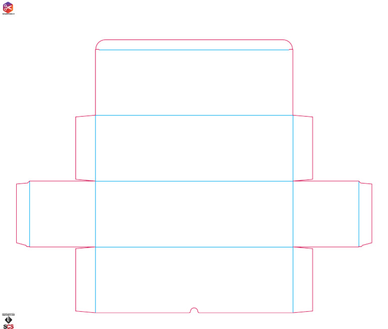 Shallow Box Template 30x10x10 cm | PDF
