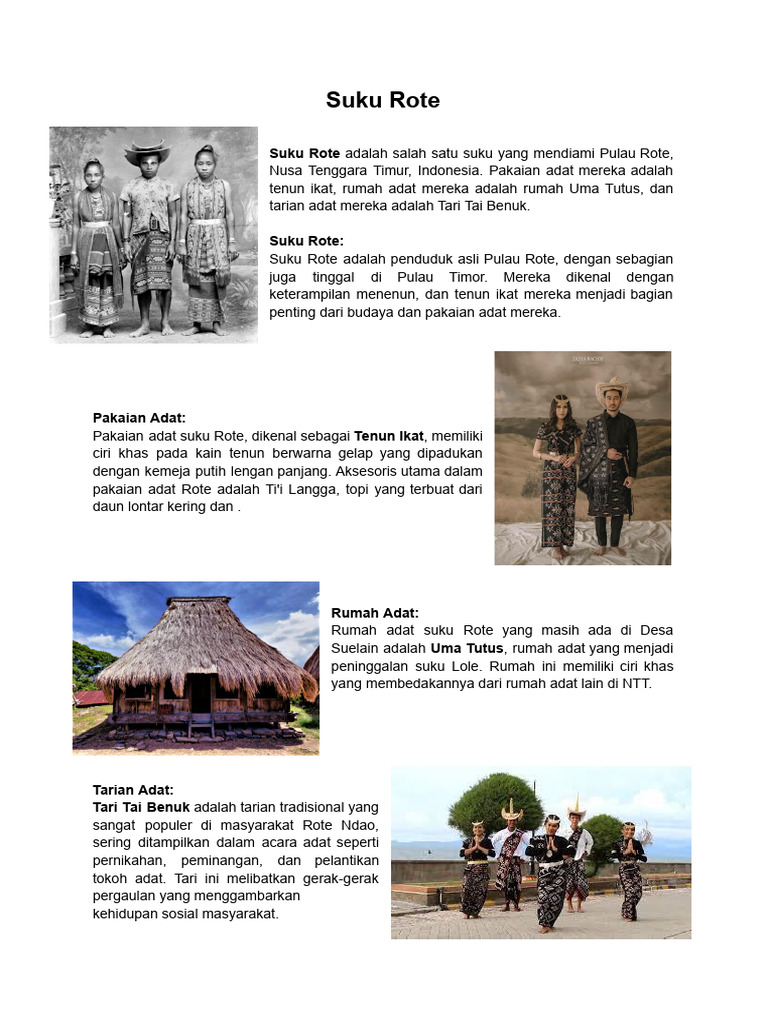 Budaya dan Adat Suku Rote NTT | PDF