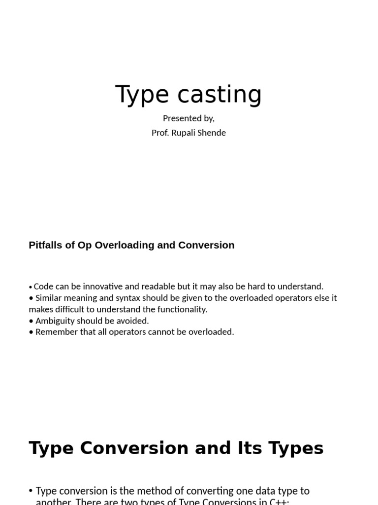 C++ Type Casting and Conversion Explained | PDF | Pointer (Computer ...