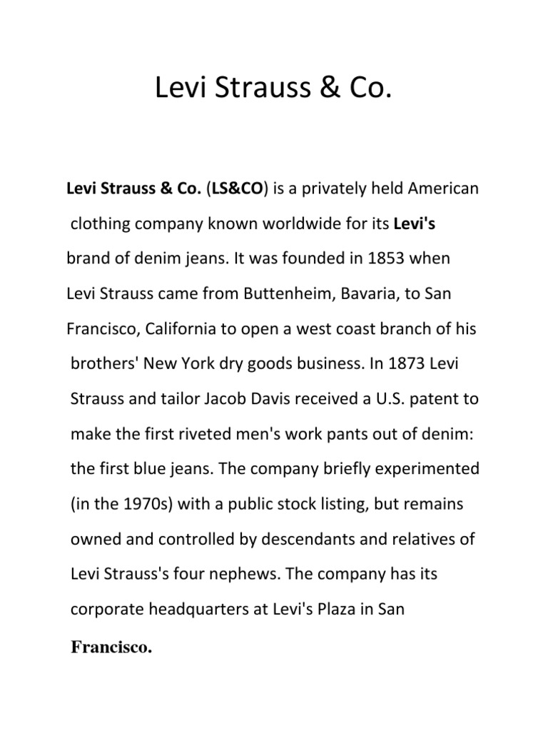 levi strauss nephews