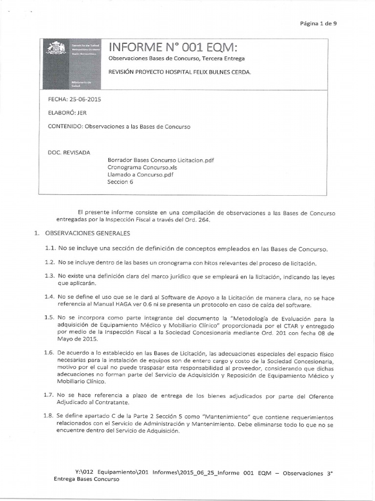 Informe N001 | PDF