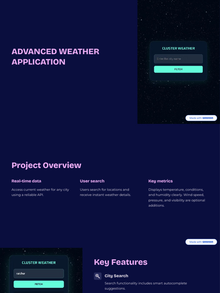 Advanced Weather Application | PDF
