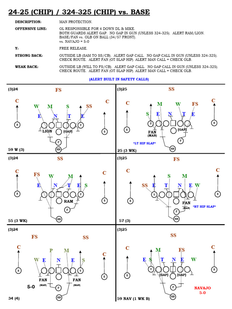 Offensive Line Protection Schemes | PDF | National Football League ...