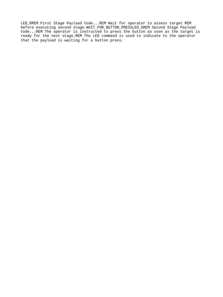 LED Payload Code Instructions | PDF