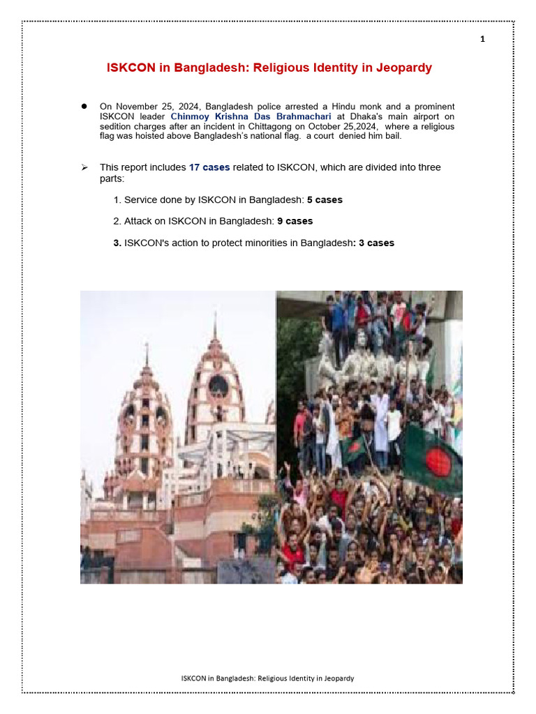 ISKCON Bangladesh: Identity Crisis and Attacks | PDF