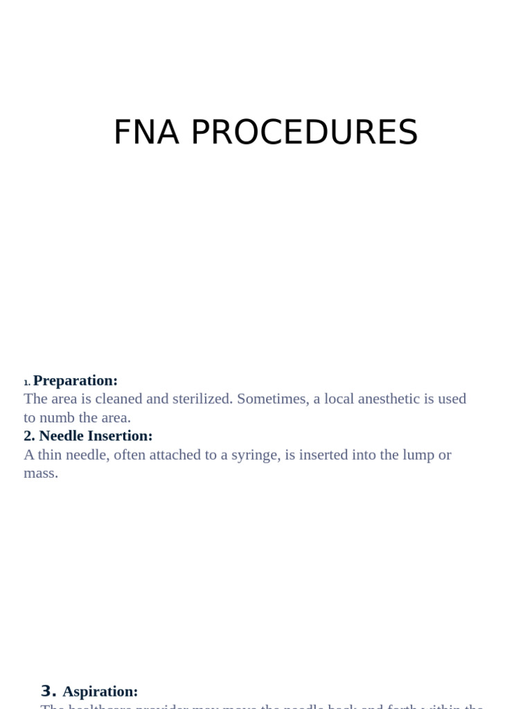 FNA Procedure Overview | PDF