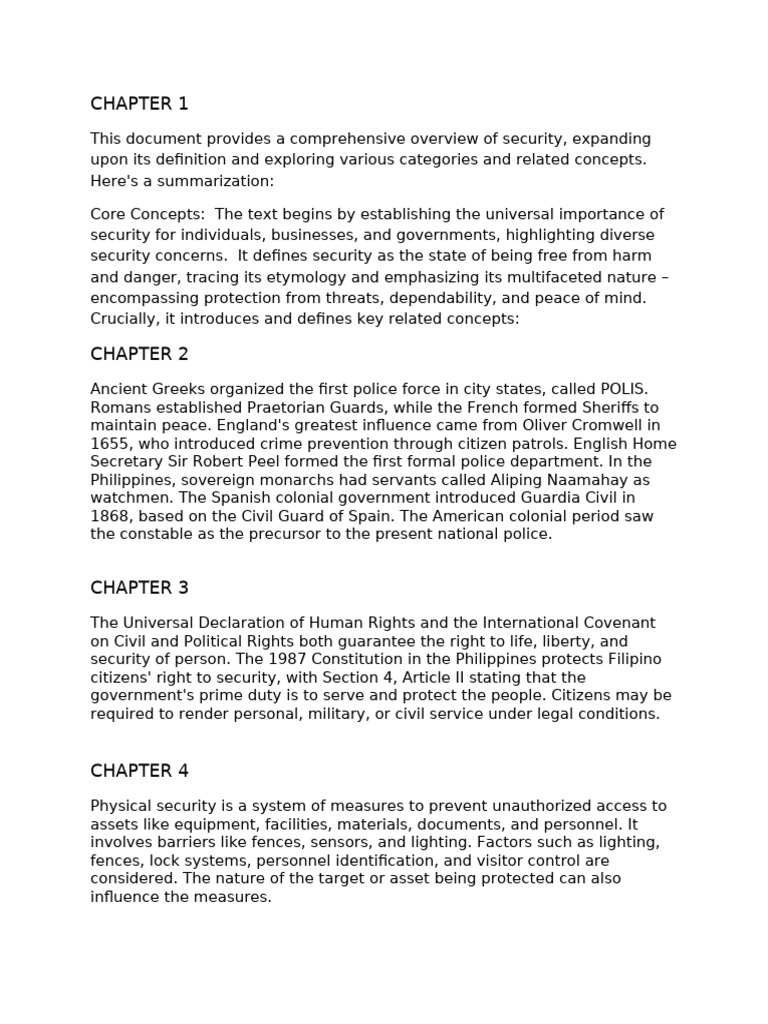 Comprehensive Security Overview Guide | PDF | Police | Securities