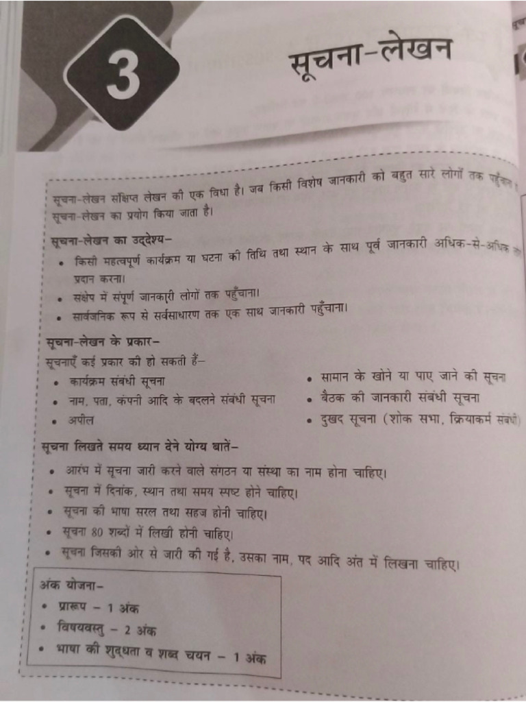 सूचना लेखन 10 PDF | PDF
