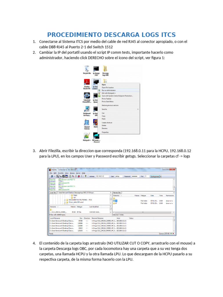 Guía para Descargar Logs ITCS | PDF