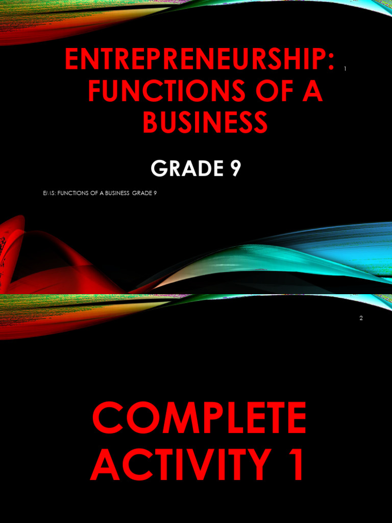 Functions of Business for Grade 9 EMS | PDF | Applied Psychology ...